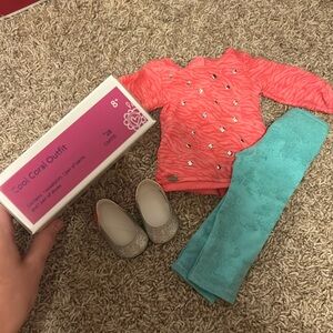 American Girl cool coral outfit